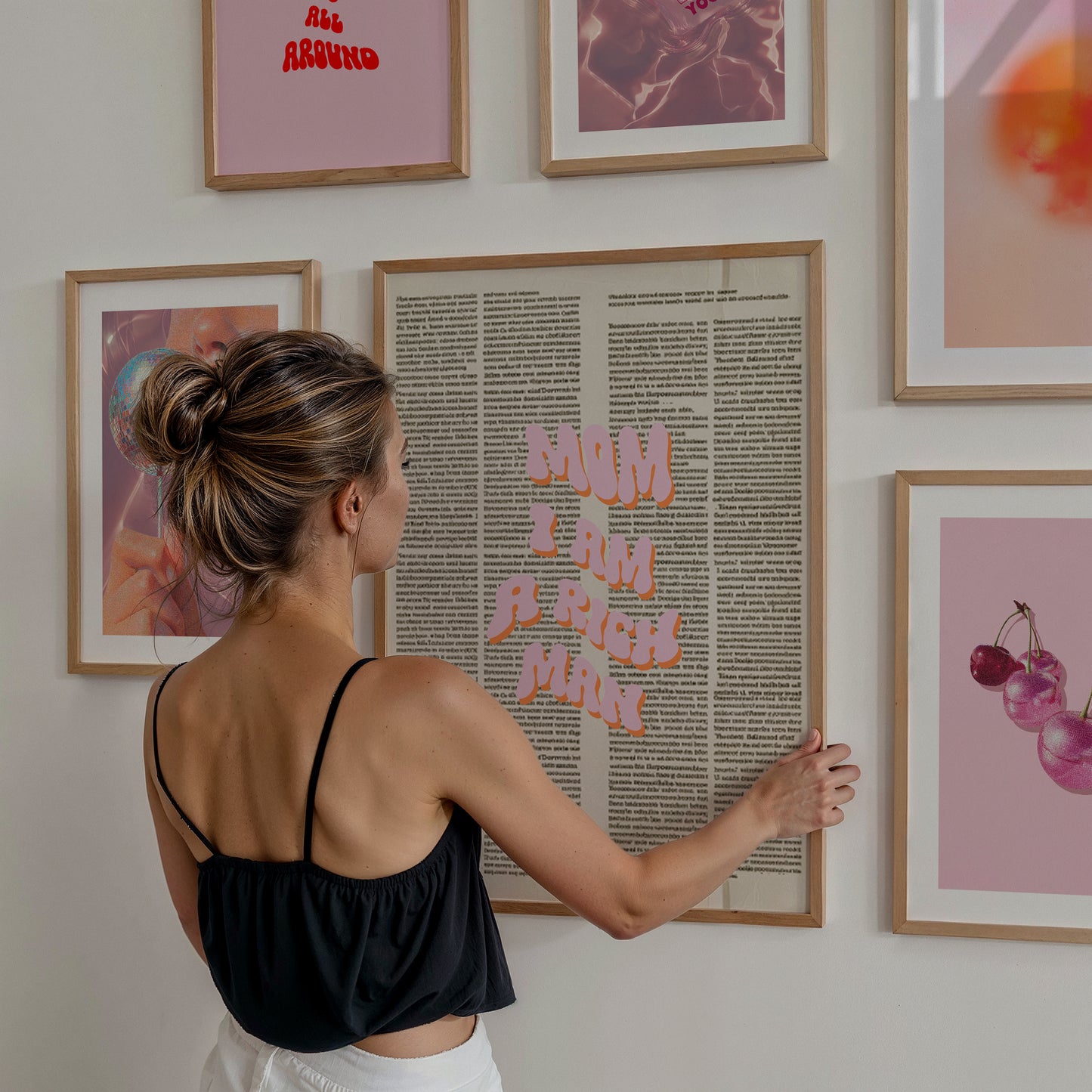 Cher Quote Print | Mom I Am A Rich Man | Feminist Wall Art | Gallery Wall Art | Printable Wall Art | Eclectic Gallery Set | Maximalist Wall Art