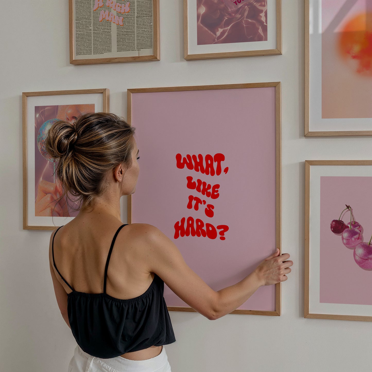 Legally Blonde Quote Print | What, Like It's Hard? | Modern Kitchen Art | Gallery Wall Art | Printable Wall Art | Eclectic Art | Maximalist Art