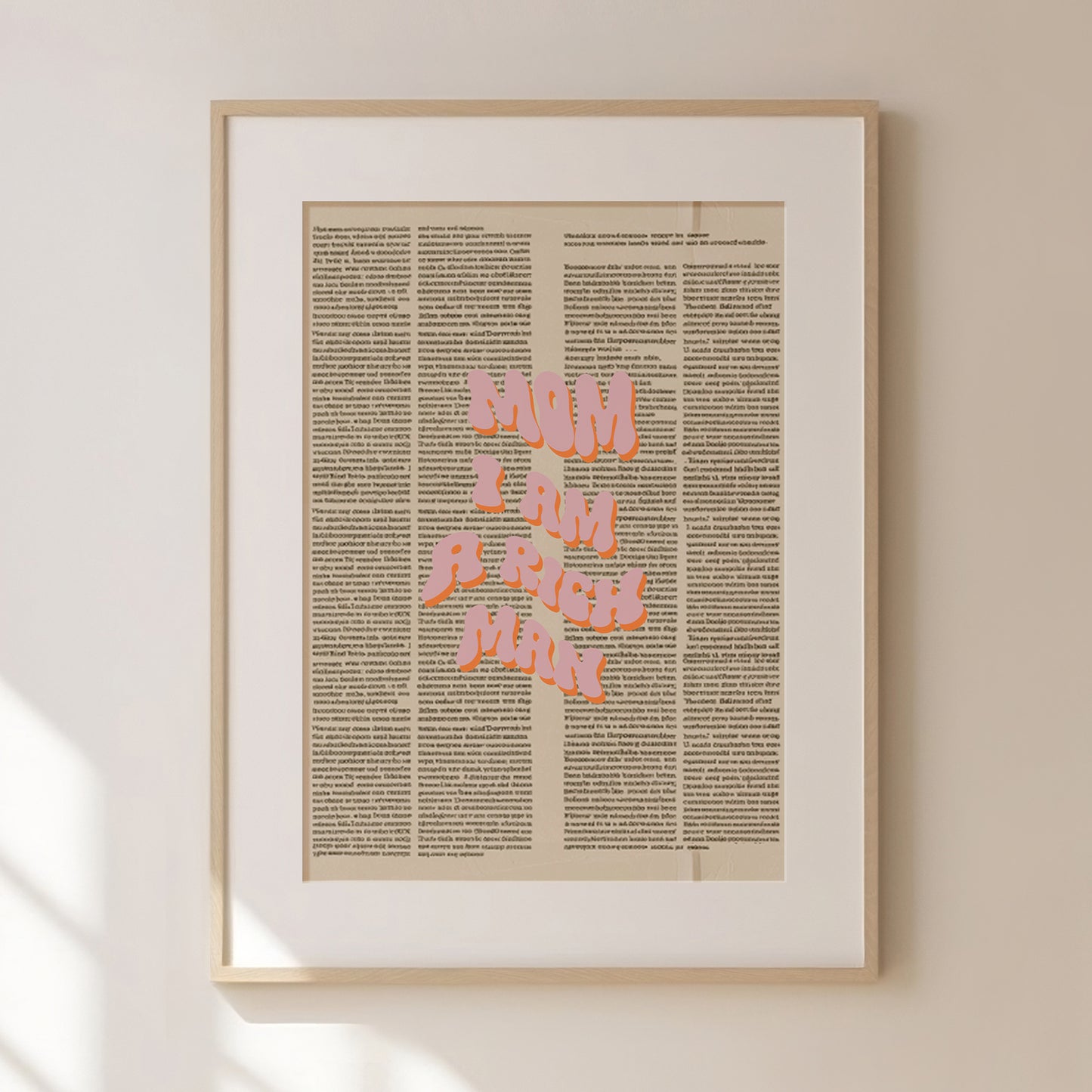 Cher Quote Print | Mom I Am A Rich Man | Feminist Wall Art | Gallery Wall Art | Printable Wall Art | Eclectic Gallery Set | Maximalist Wall Art