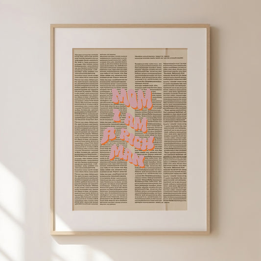 Cher Quote Print | Mom I Am A Rich Man | Feminist Wall Art | Gallery Wall Art | Printable Wall Art | Eclectic Gallery Set | Maximalist Wall Art
