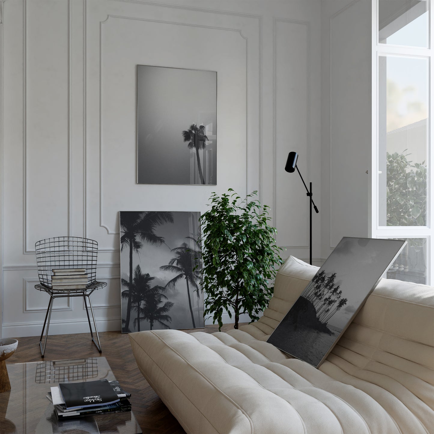 Palm Tree Print 1 | Black and White Prints | Black Abstract Art | Black Gallery Wall | Palm Tree Print | Palm Tree Wall Art | Tropical Art