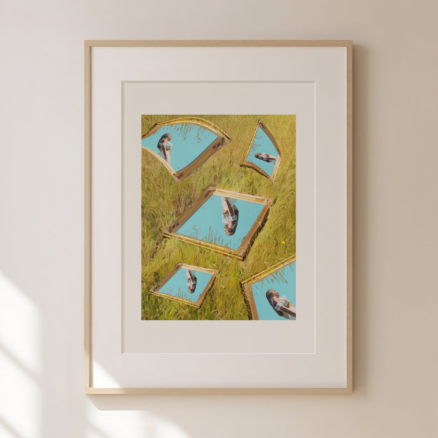 Tainted Reflections Print | Retro Surreal Art | Vintage Wall Print | Trippy Wall Art | Retro | Surrealism | Bar Cart Print | Maximalist Poster