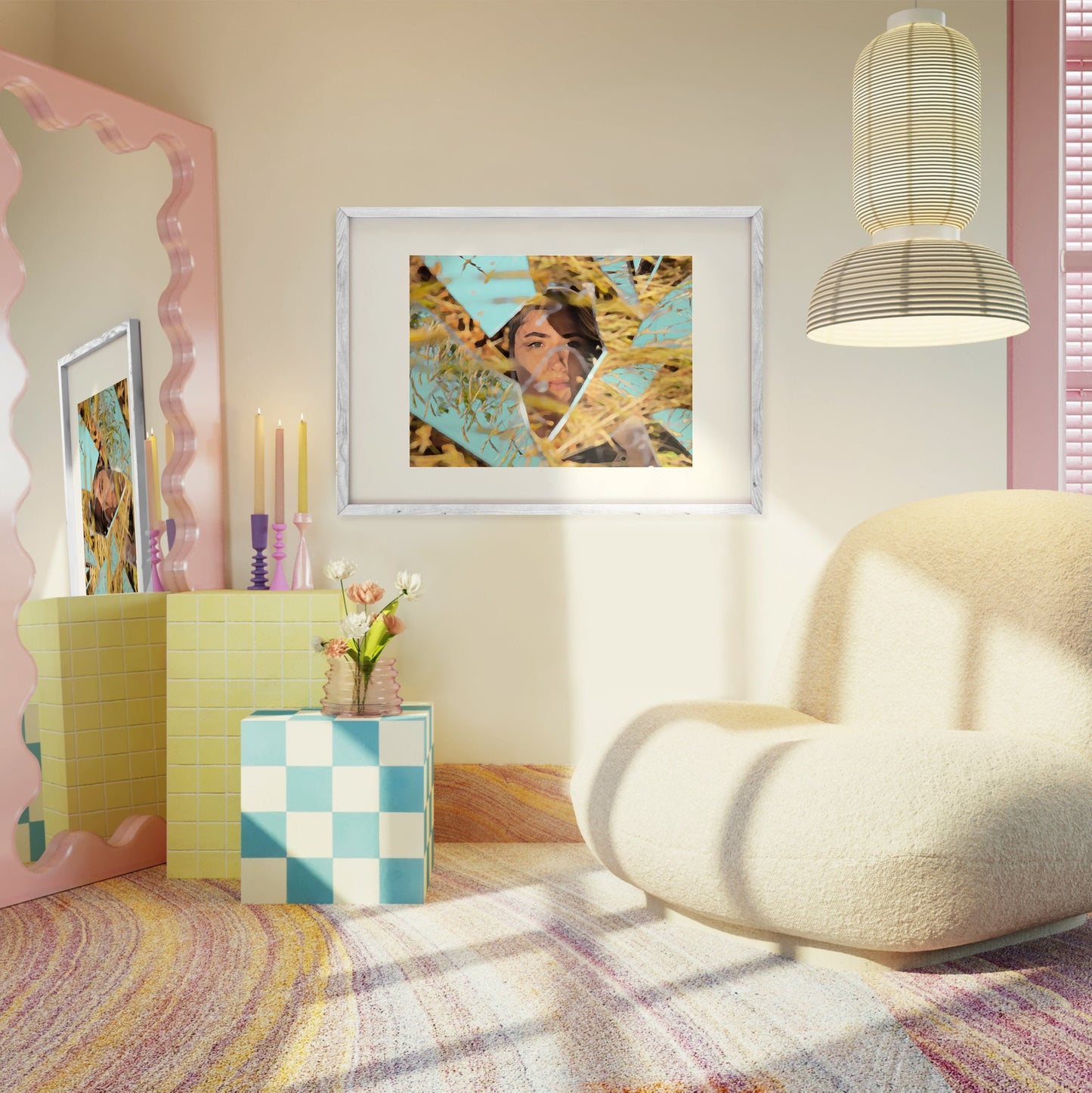 Crowded Mind Print | Retro Surreal Art | Vintage Wall Print | Trippy Wall Art | Retro | Surrealism | Bar Cart Print | Maximalist Poster