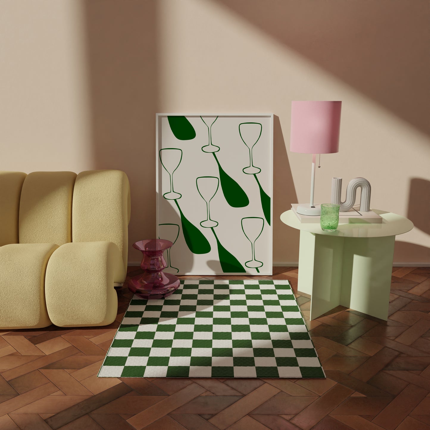 Liquid Therapy Green Print | Green Prints | Green Wall Art | Matisse Print | Girl Dinner Print | Trendy Wall Art | Green Retro Cocktail Print