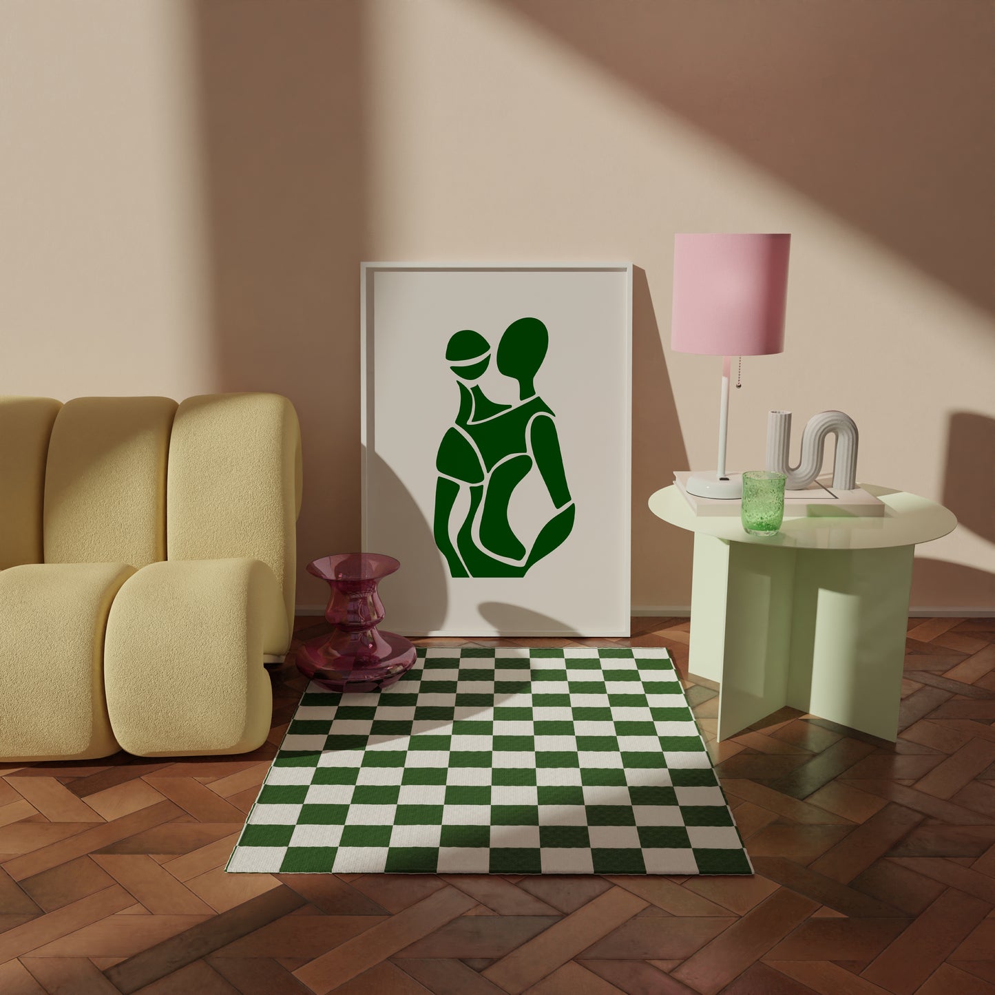 Abstract Green Figure Print 2 | Green Prints | Green Wall Art | Matisse Print | Picasso Poster | William Morris Wall Art | Living Room Art