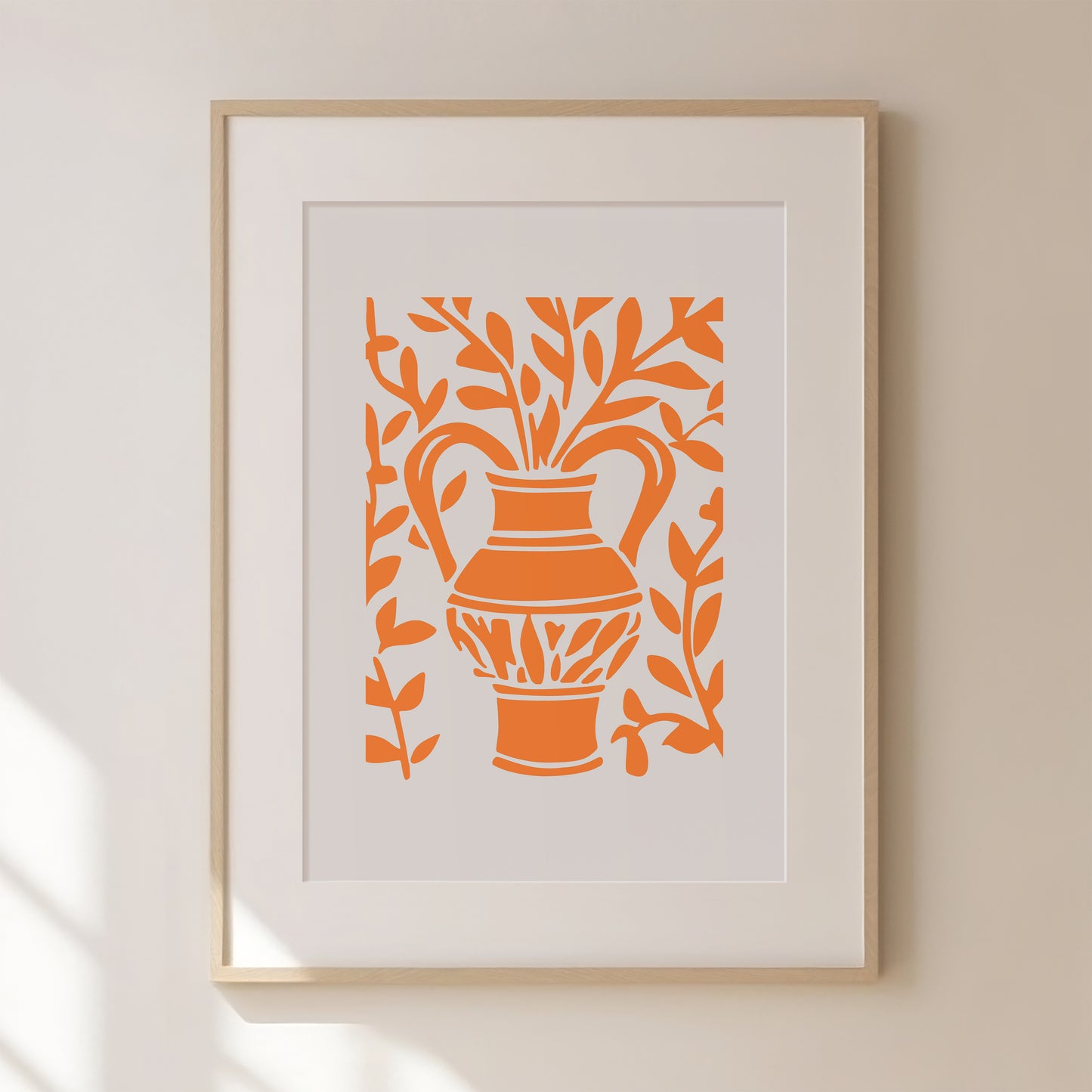 Abstract Green Flower Print | Green Prints | Green Wall Art | Matisse Print | Picasso Poster | William Morris Wall Art | Living Room Art