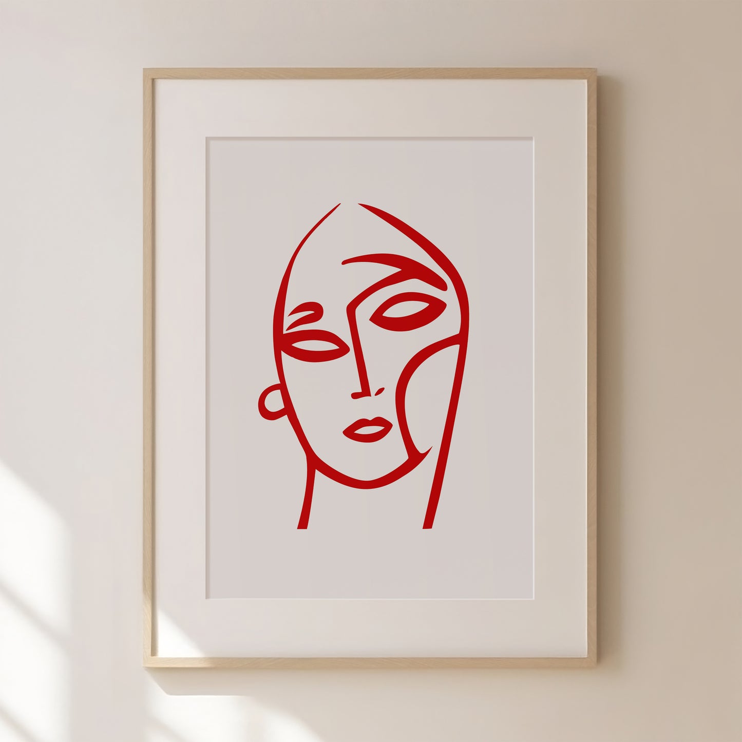 Abstract Green Face Print 1 | Green Prints | Green Wall Art | Matisse Print | Picasso Poster | William Morris Wall Art | Living Room Art