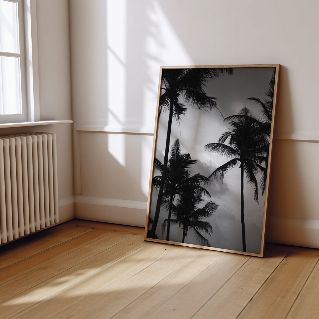 Palm Tree Print 2, Black and White Prints, Black Abstract Art, Black Gallery Wall, Palm Tree Print, Palm Tree Wall Art, Tropical Art