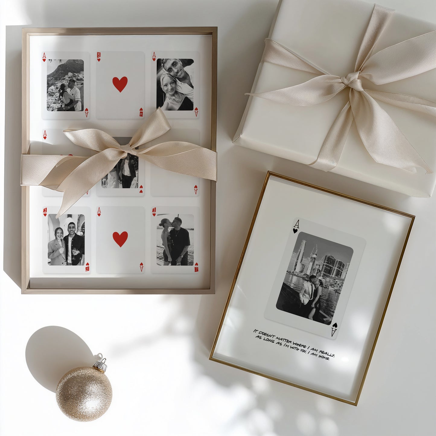 Custom Photo Playing Card Collage Wall Art Print, Birthday Gift, Custom Gift, Couples Gift, Wedding Gift, Custom Valentine's Day Gift, Unique Gift