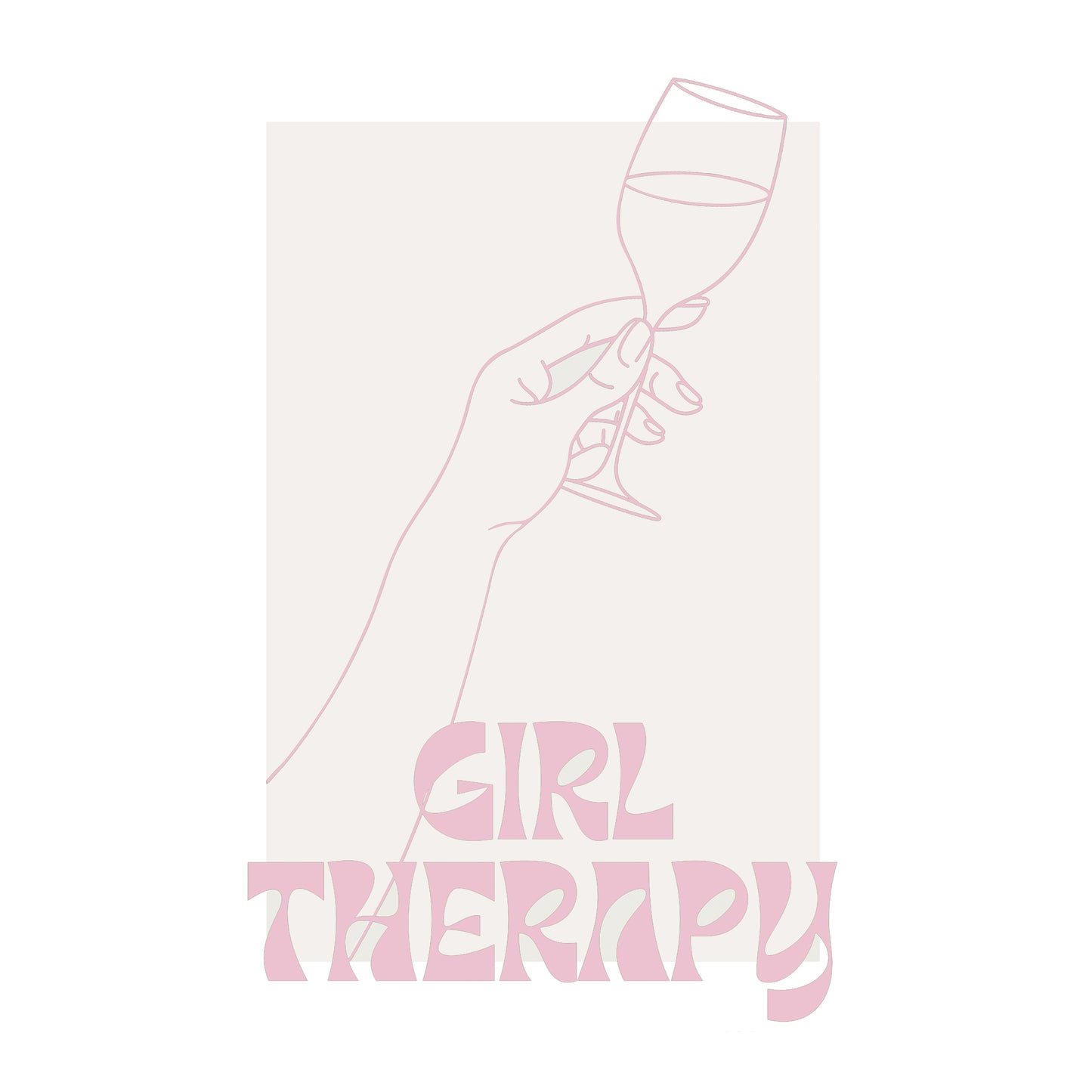 Girl Therapy Pink Print, Pink Prints, Pink Wall Art, Matisse Print, Girl Dinner Print Trendy Wall Art, Pink Retro Cocktail Print