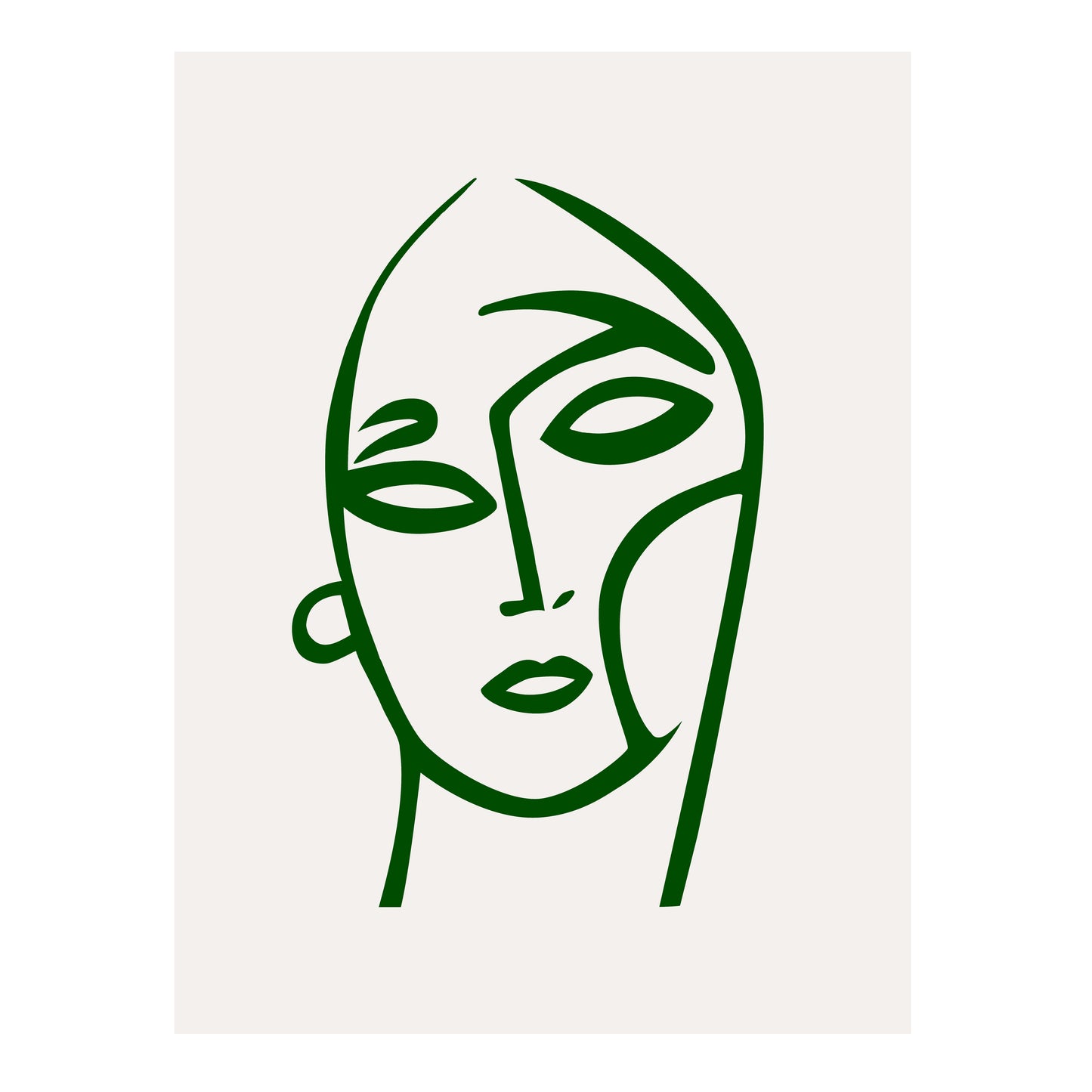 Abstract Green Face Print 1, Green Prints, Green Wall Art, Matisse Print, Picasso Poster, William Morris Wall Art, Living Room Art