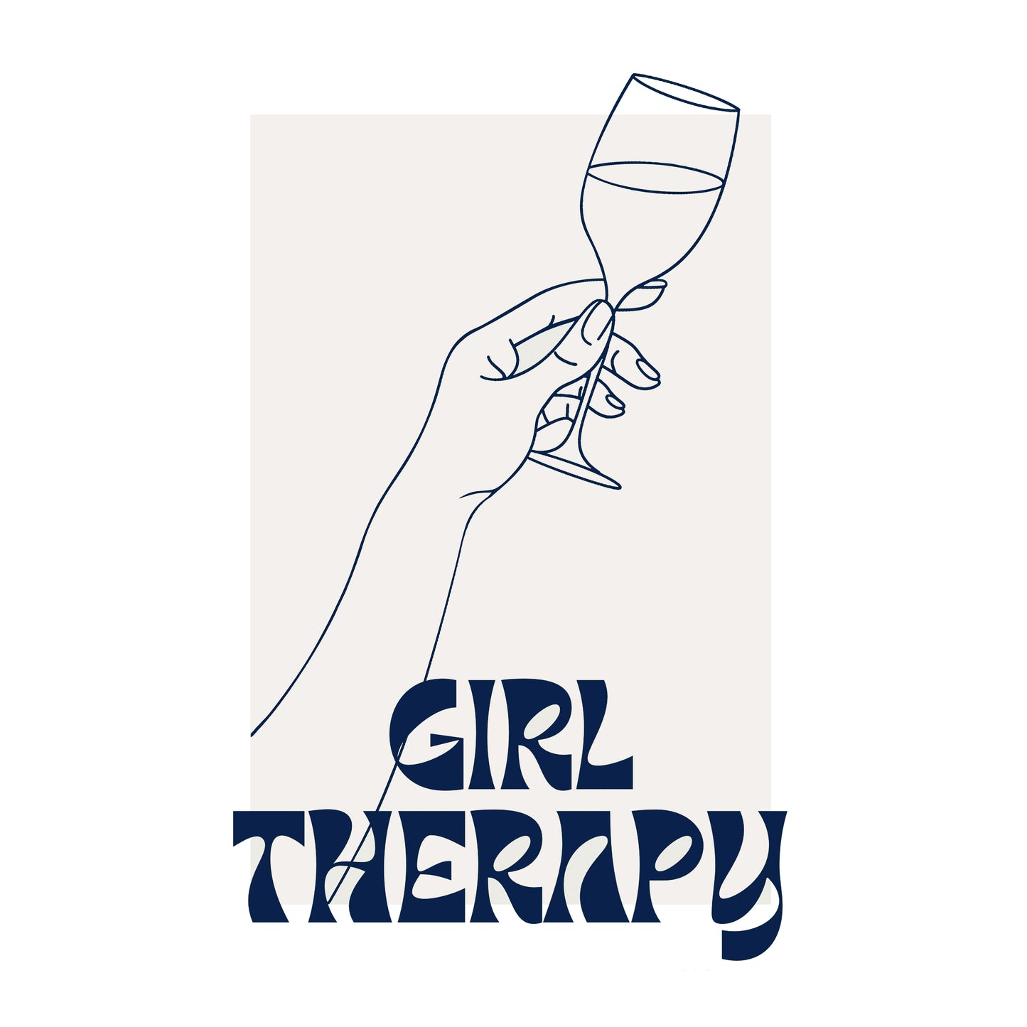 Girl Therapy Blue Print, Blue Prints, Blue Wall Art, Matisse Print, Girl Dinner Print Trendy Wall Art, Blue Retro Cocktail Print