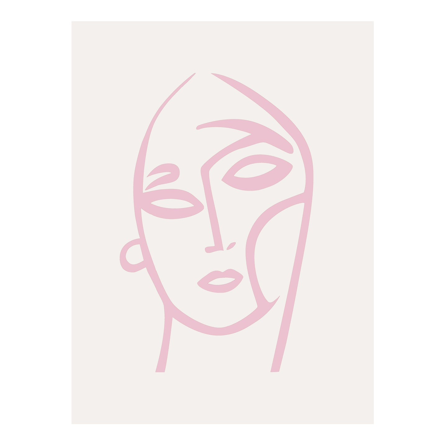 Abstract Pink Face Print 1, Pink Prints, Pink Wall Art, Matisse Print, Girl Dinner Print Trendy Wall Art, Pink Retro Cocktail Print