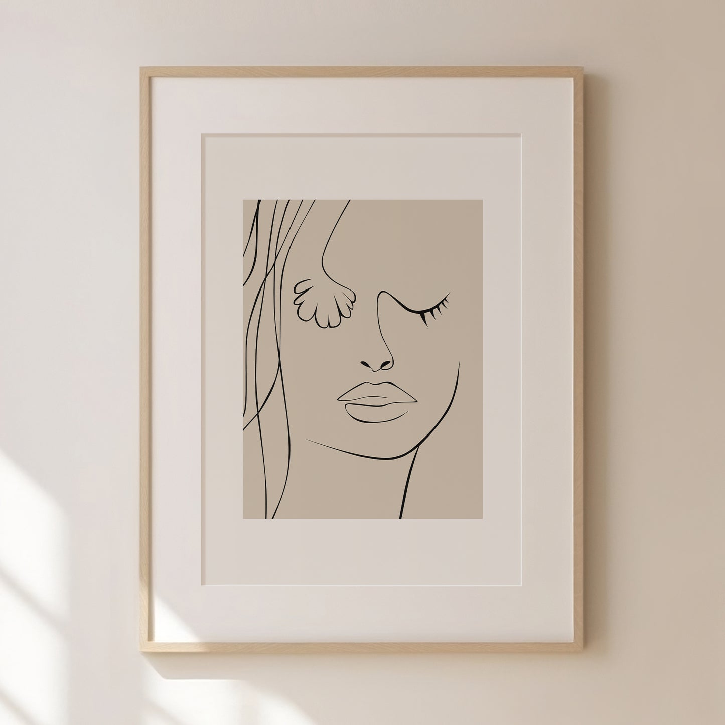 Abstract Face Print 2, Beige Prints, Neutral Wall Art, Matisse Print, Picasso Poster, William Morris Wall Art, Living Room Art