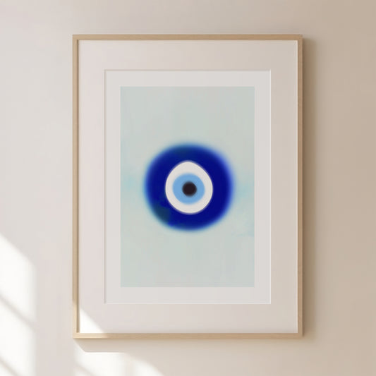 666 Aura Print, Evil Eye Wall Art, Spiritual Wall Decor, Evil Eye Poster, Protection Evil Eye Wall Decor, Aesthetic Room Decor, Maximalist