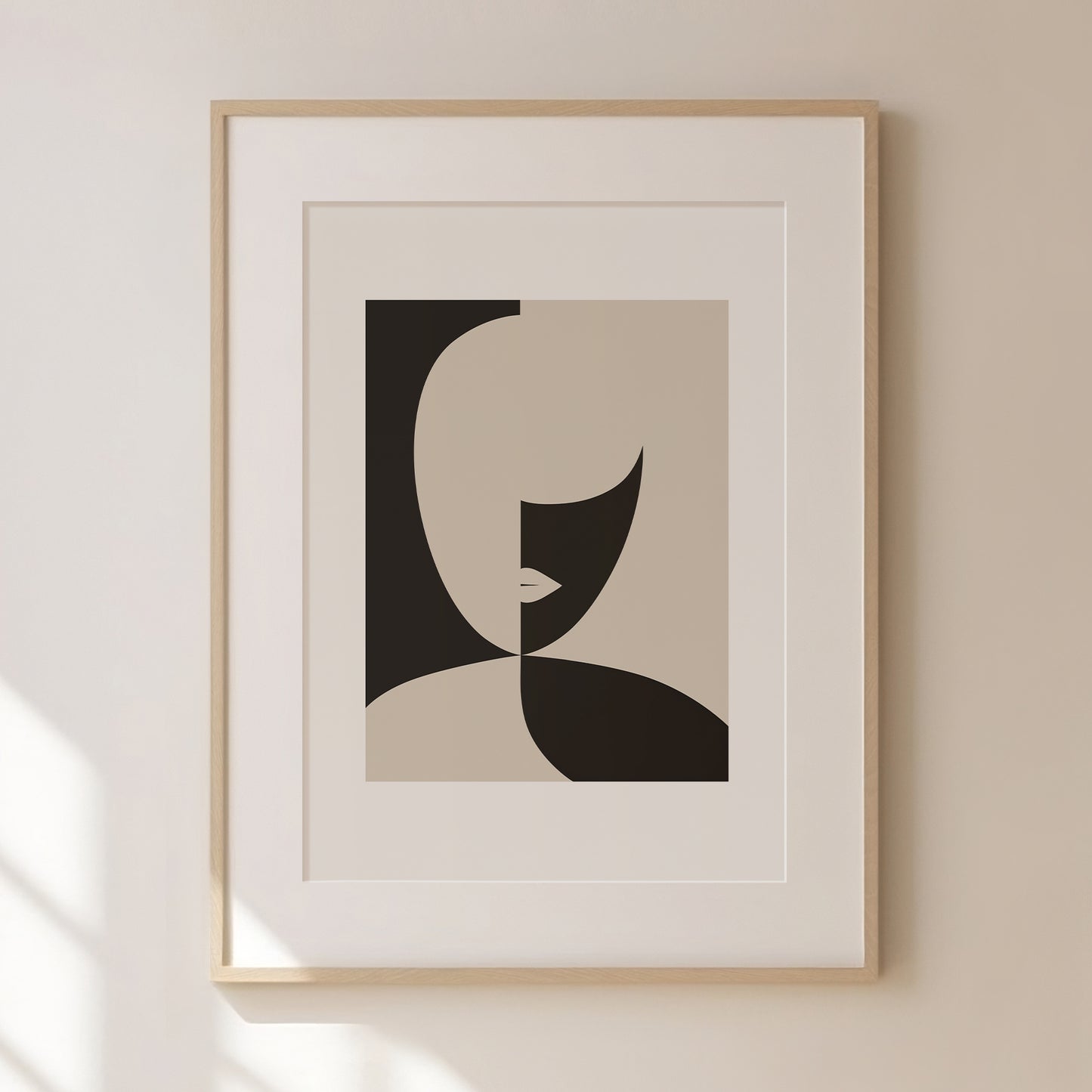 Abstract Face Print 3, Beige Prints, Neutral Wall Art, Matisse Print, Picasso Poster, William Morris Wall Art, Living Room Art