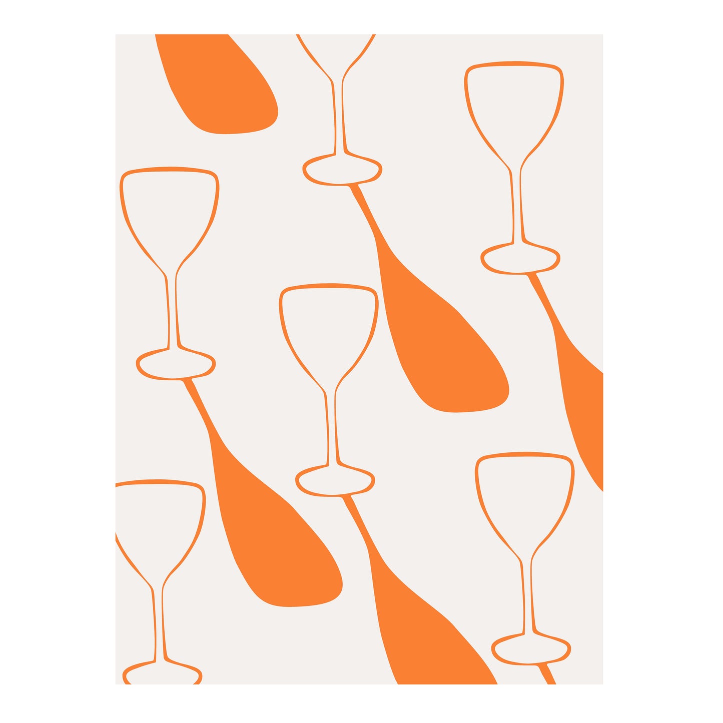 Liquid Therapy Orange Print, Orange Prints, Orange Wall Art, Matisse Print, Girl Dinner Print Trendy Wall Art, Orange Retro Cocktail Print