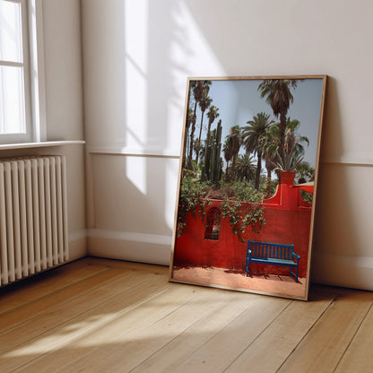 Morocco Travel Print 1 | Majorelle Garden Morocco | Travel Art Print | Colourful Wall Art |  Home Decor | Housewarming Gift | Maximalist
