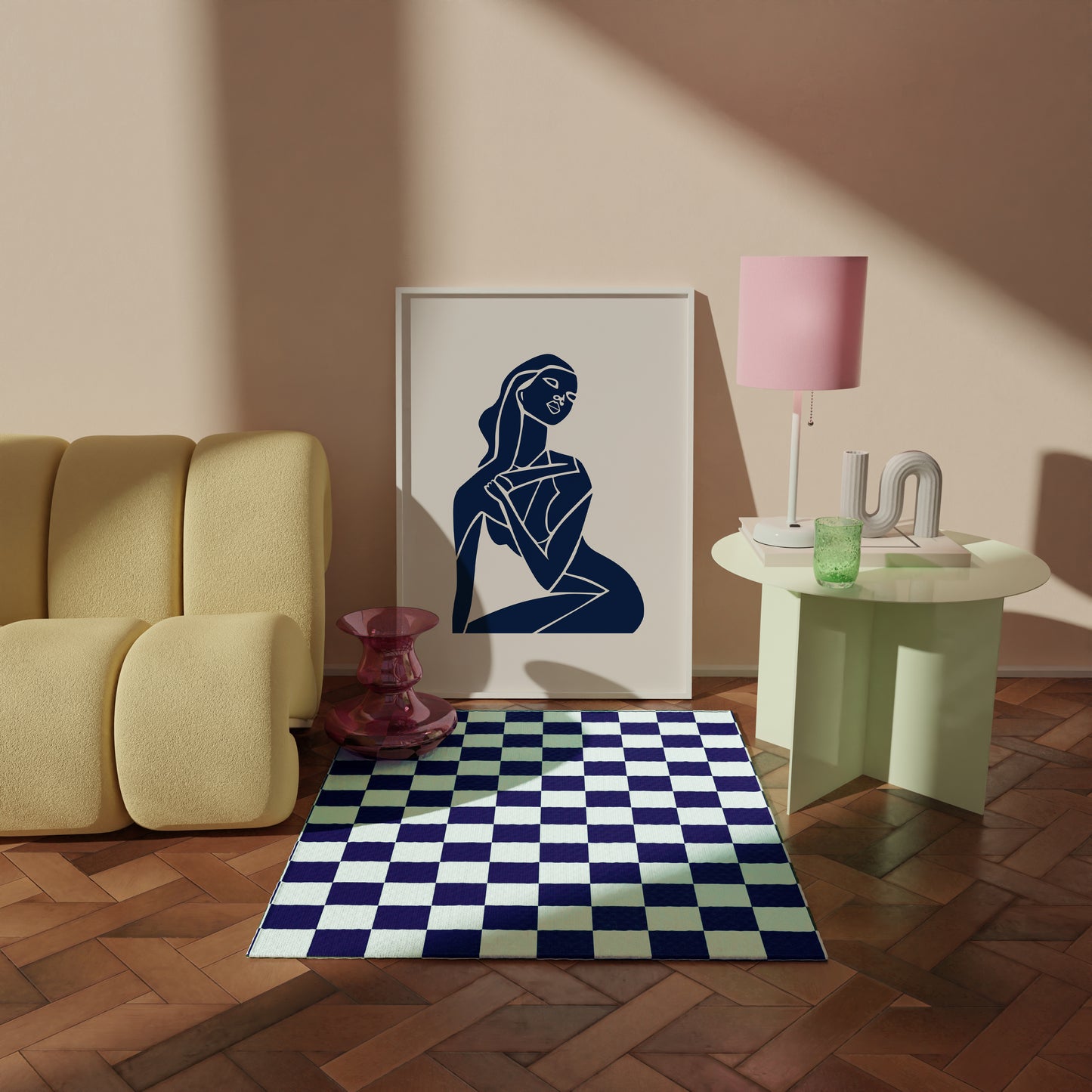 Abstract Blue Figure Print 1, Blue Prints, Blue Wall Art, Matisse Print, Picasso Poster, William Morris Wall Art, Living Room Art