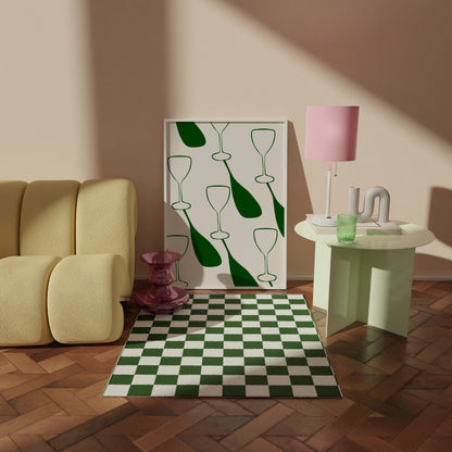 Liquid Therapy Green Print | Green Prints | Green Wall Art | Matisse Print | Girl Dinner Print | Trendy Wall Art | Green Retro Cocktail Print