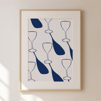 Liquid Therapy Green Print | Green Prints | Green Wall Art | Matisse Print | Girl Dinner Print | Trendy Wall Art | Green Retro Cocktail Print