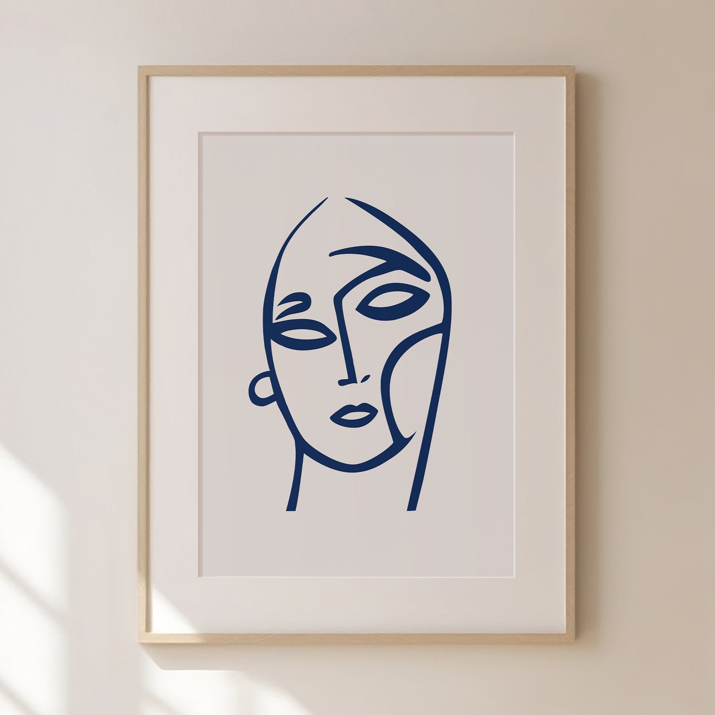 Abstract Blue Face Print 1, Blue Prints, Blue Wall Art, Matisse Print, Picasso Poster, William Morris Wall Art, Living Room Art