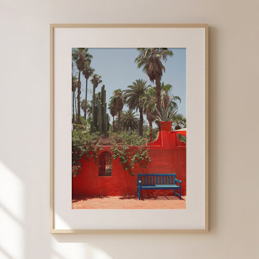 Morocco Travel Print 1, Majorelle Garden Morocco, Travel Art Print, Colourful Wall Art, Home Decor, Housewarming Gift, Maximalist