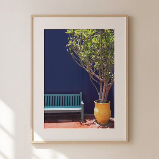 Morocco Travel Print 2, Majorelle Garden Morocco, Travel Art Print, Colourful Wall Art, Home Decor, Housewarming Gift, Maximalist