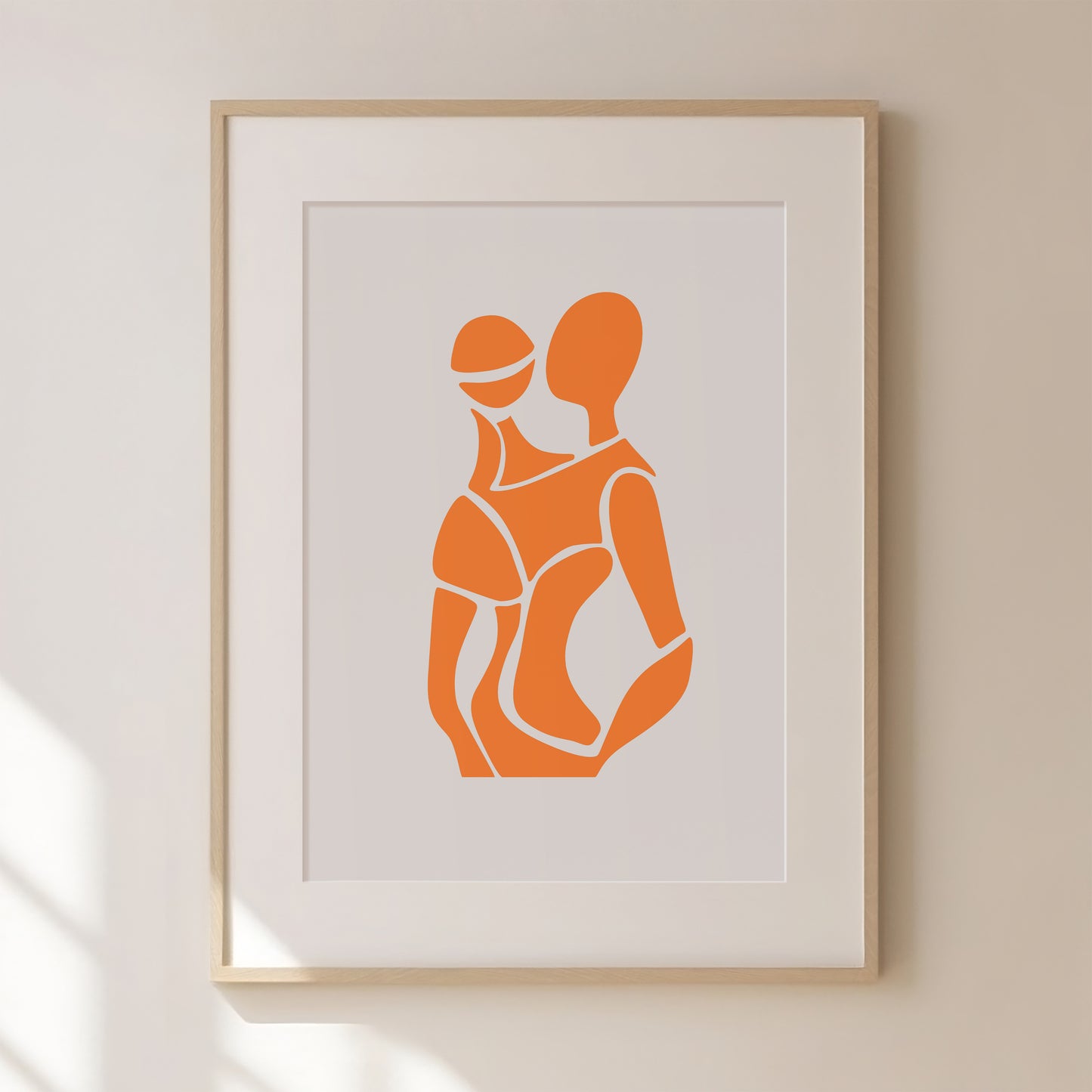 Abstract Orange Figure Print 2, Orange Prints, Orange Wall Art, Matisse Print, Picasso Poster, William Morris Wall Art, Living Room Art