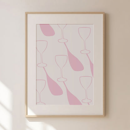 Liquid Therapy Green Print | Green Prints | Green Wall Art | Matisse Print | Girl Dinner Print | Trendy Wall Art | Green Retro Cocktail Print