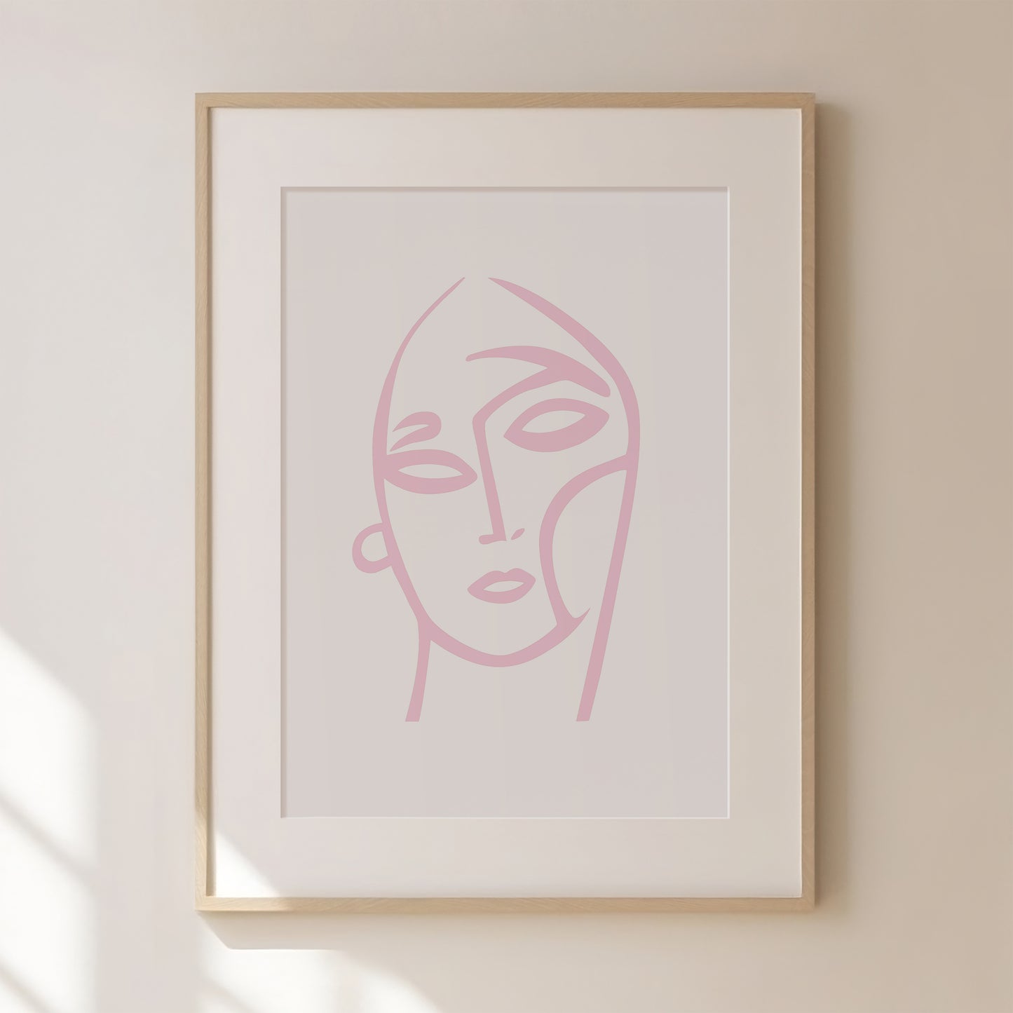 Abstract Pink Face Print 1, Pink Prints, Pink Wall Art, Matisse Print, Girl Dinner Print Trendy Wall Art, Pink Retro Cocktail Print