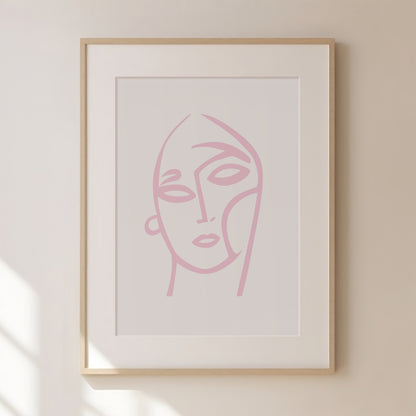 Abstract Green Face Print 1 | Green Prints | Green Wall Art | Matisse Print | Picasso Poster |  William Morris Wall Art | Living Room Art