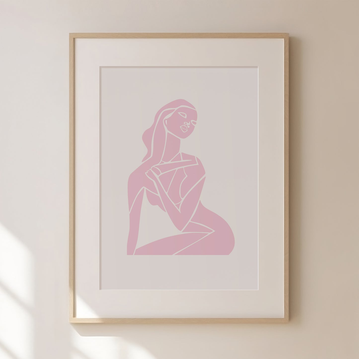 Abstract Pink Figure Print 1, Pink Prints, Pink Wall Art, Matisse Print, Girl Dinner Print Trendy Wall Art, Pink Retro Cocktail Print