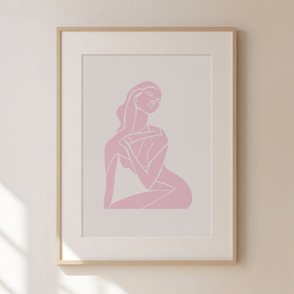 Abstract Green Figure Print 1 | Green Prints | Green Wall Art | Matisse Print | Picasso Poster | William Morris Wall Art | Living Room Art